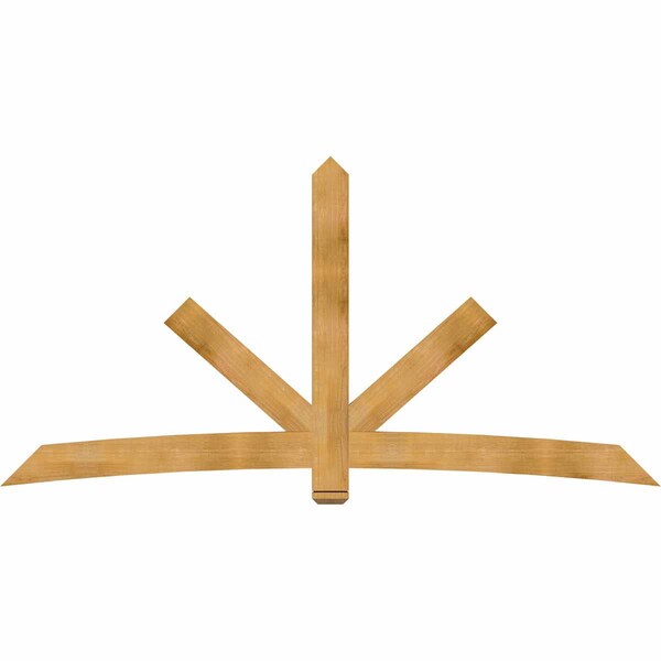 Ekena Millwork Alberta Rough Sawn Timber Gable Bracket, Western Red Cedar, 108"W x 54"H x 2"D x 6"F, 12/12 Pitch GBW108X54X0206ALB00RWR - main